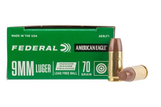 Federal American Eagle 9mm 70gr Lead-Free Ammo in Box of 50